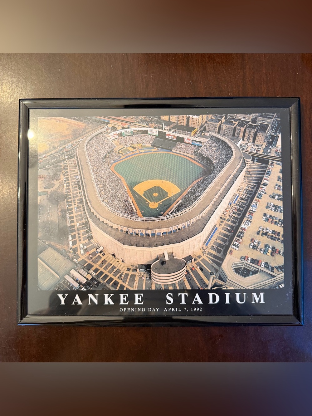 8x10 inch framed edition of this specific 1992 Yankee Stadium Opening Day print.